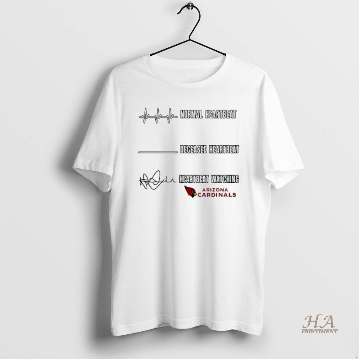 Official Arizona Cardinals Normal Heartbeat Deceased Heartbeat Heartbeat Watching