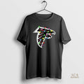Official Atlanta Falcons Primary Logo Holiday Lights 2025 Circle Black