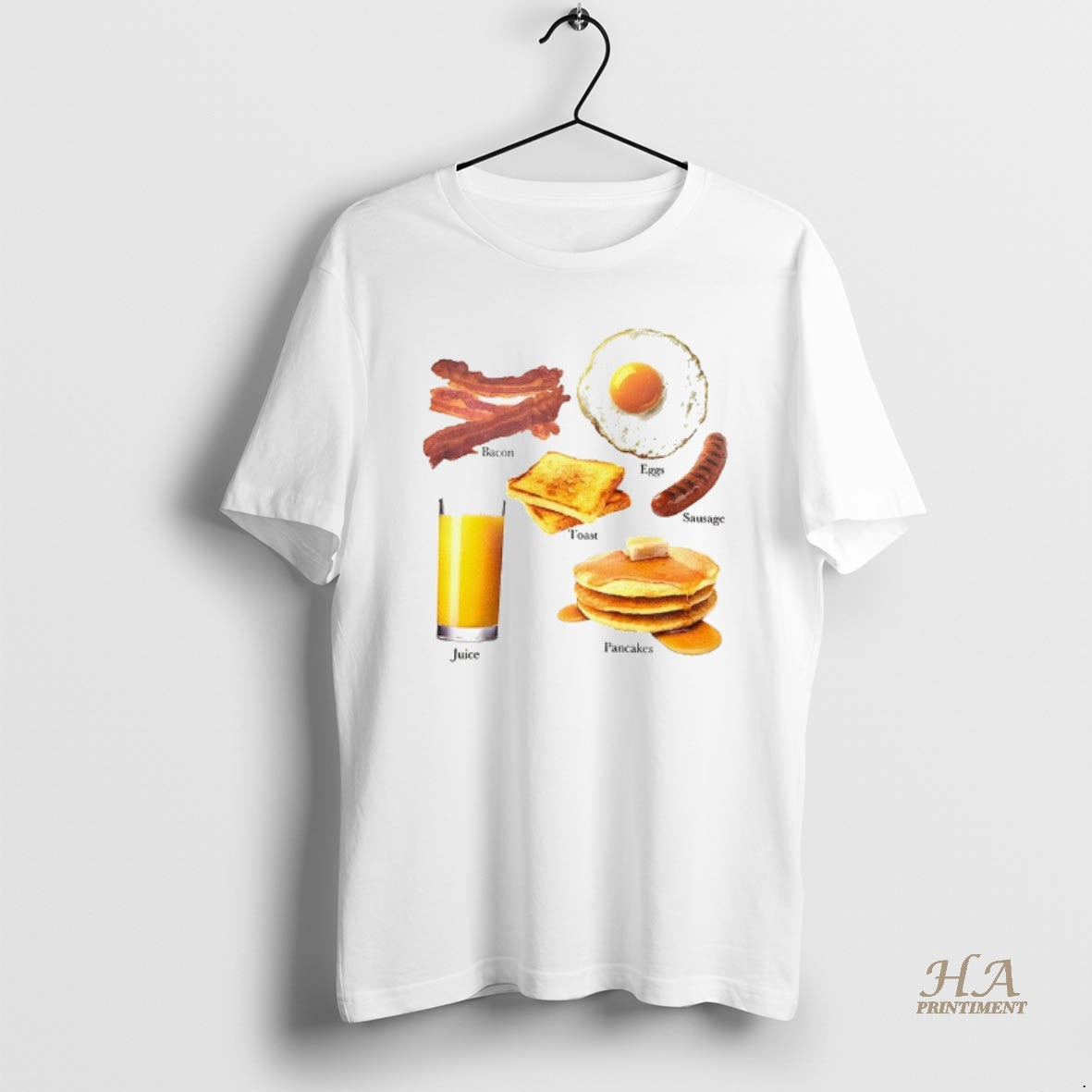 Official Bacon Eggs Toast Sausage Pancakes Juice Food