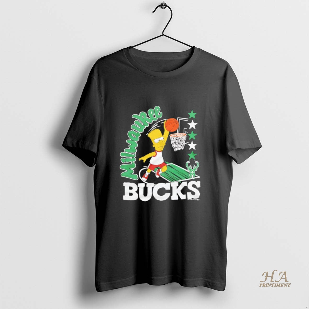 Official Bart Simpson X Milwaukee Bucks Basketball