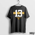 Official Baylor Bears Football Sawyer Robertson 13 Stripe T Shirt