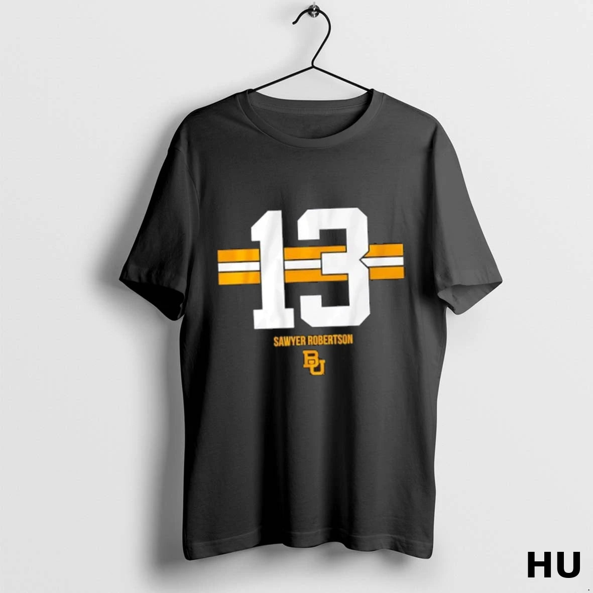 Official Baylor Football Sawyer Robertson 13 Stripe T Shirt