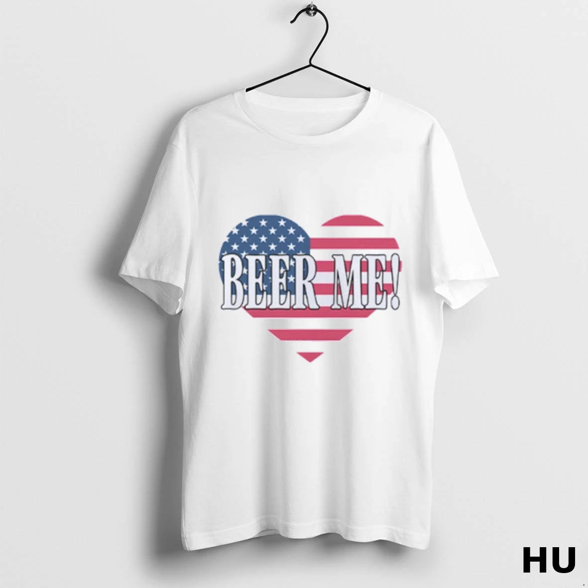 Official Beer Me Heart American Flag T Shirt