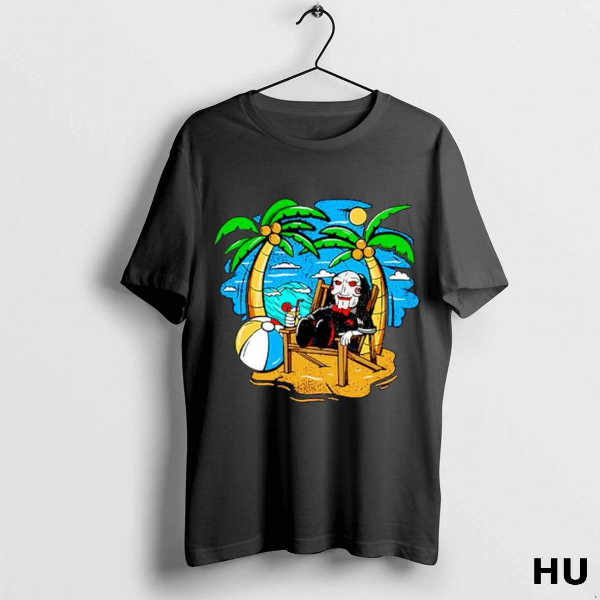 Official Billy The Puppet Beach Chair Funny Halloween Ornaments T Shirt