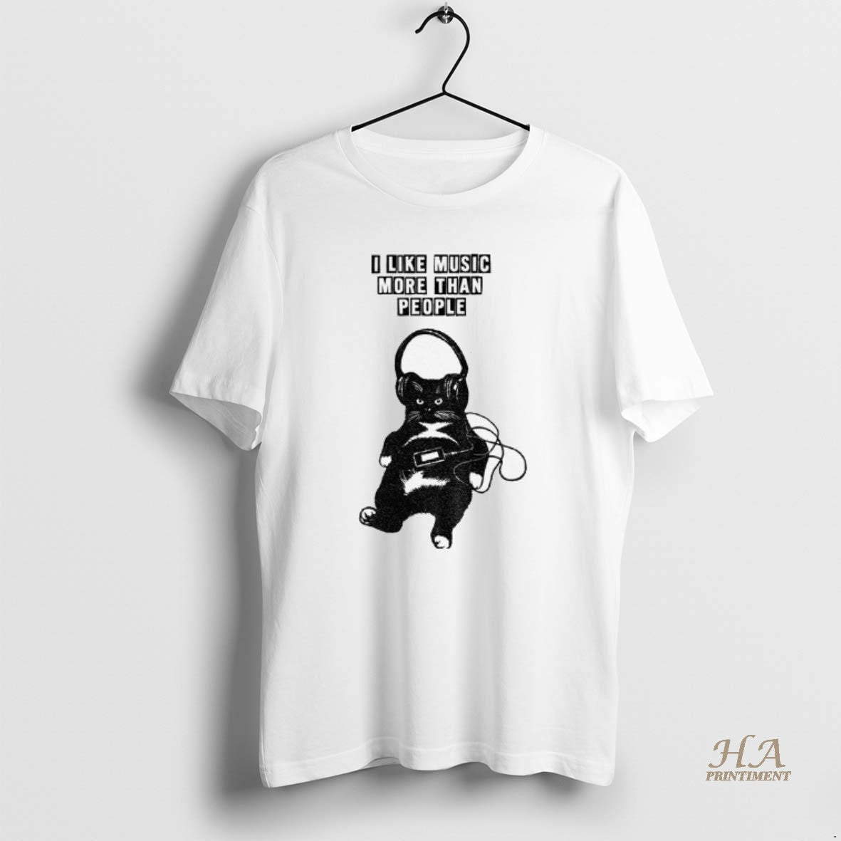 Official Black Cat I Like Music More Than People
