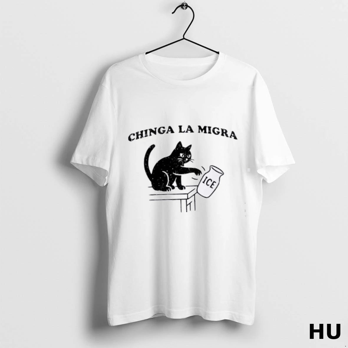 Official Black Cat Ice Chinga La Migra T Shirt