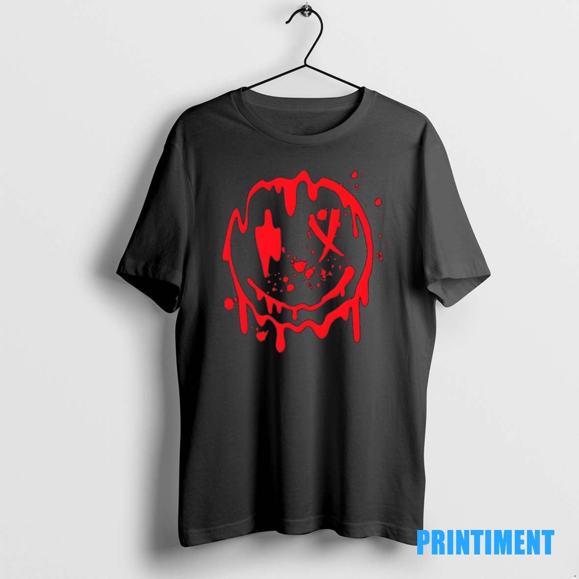 Official Bloody Smiling Face Splatter Graphic Tee Sweater