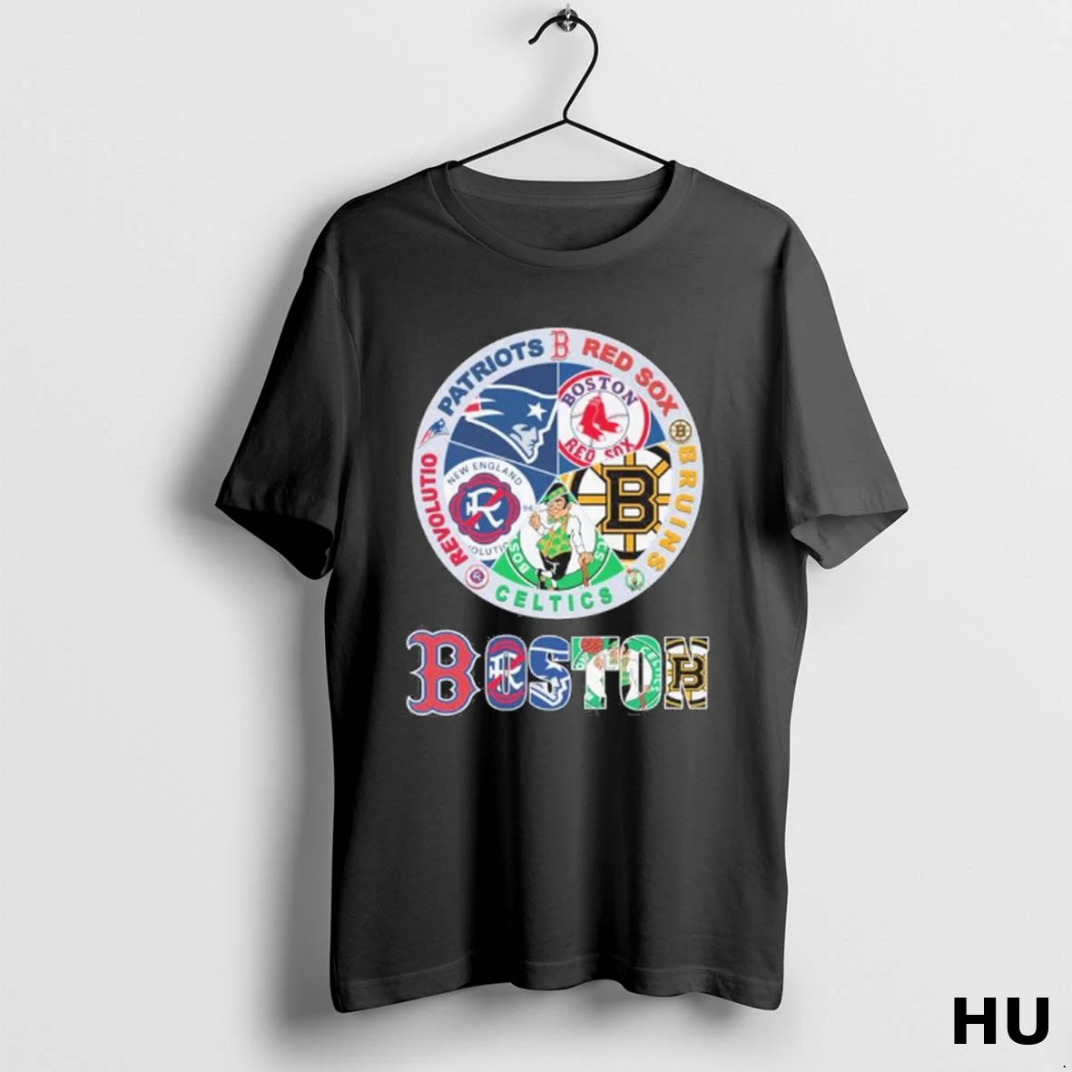 Official Boston Sports 2025 Patriots Red Sox Bruins Celtics And Revolution T Shirt