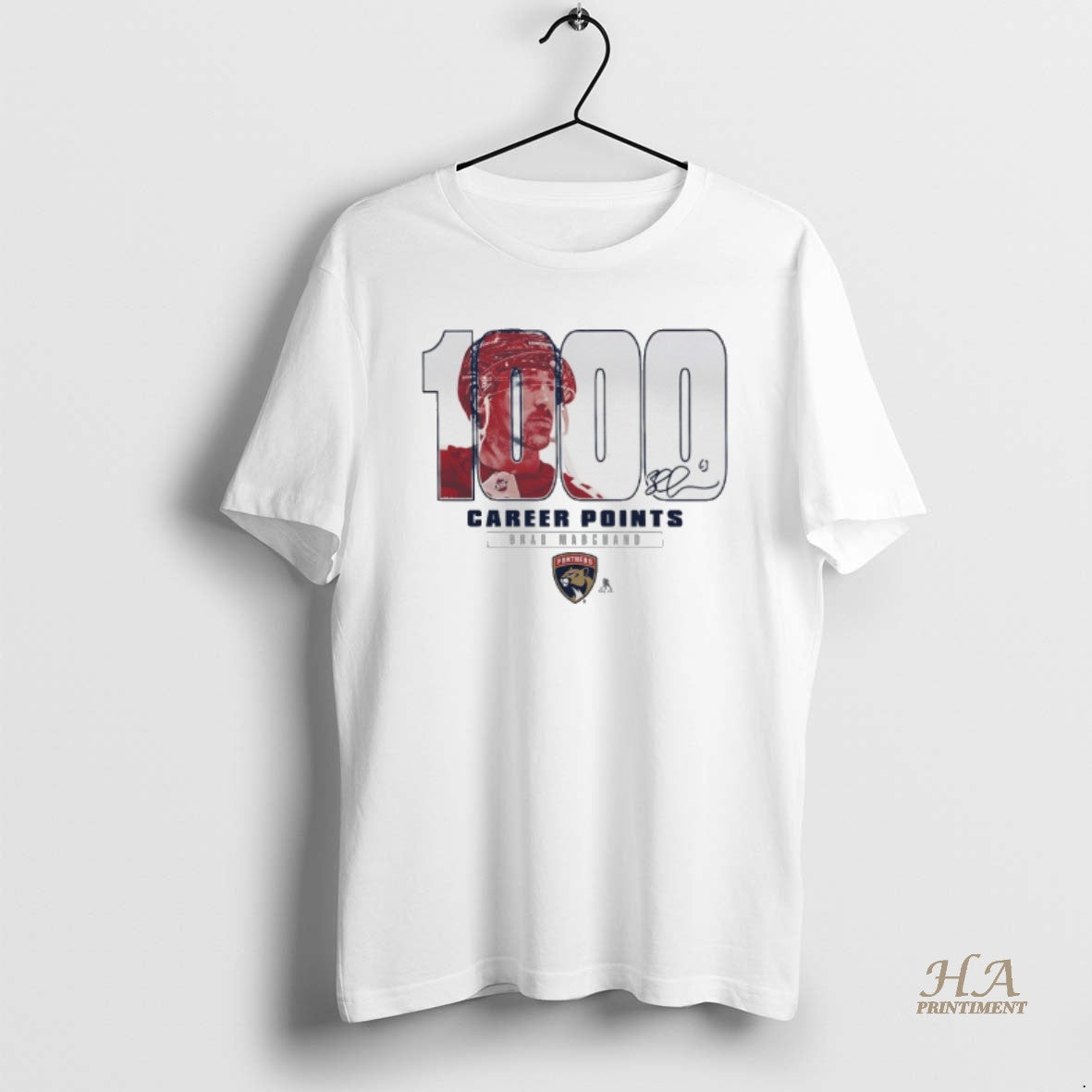 Official Brad Marchand Florida Panthers Gray 1000 Career Points Legacy Signature