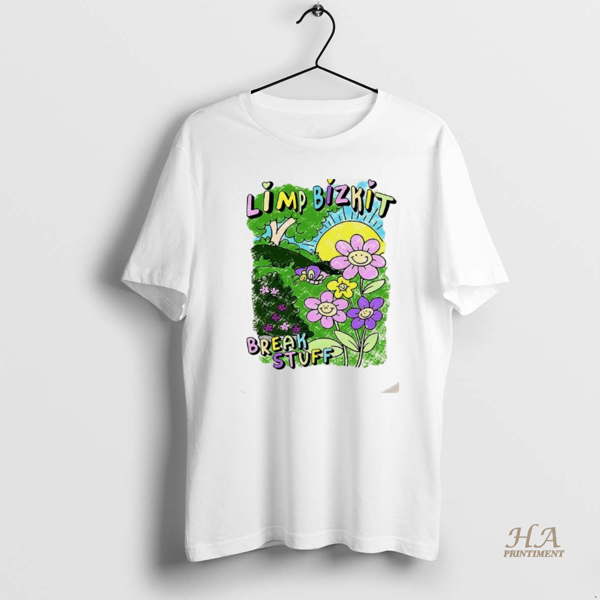 Official Break Stuff Limp Bizkit Flower Hand Drawn Paintings