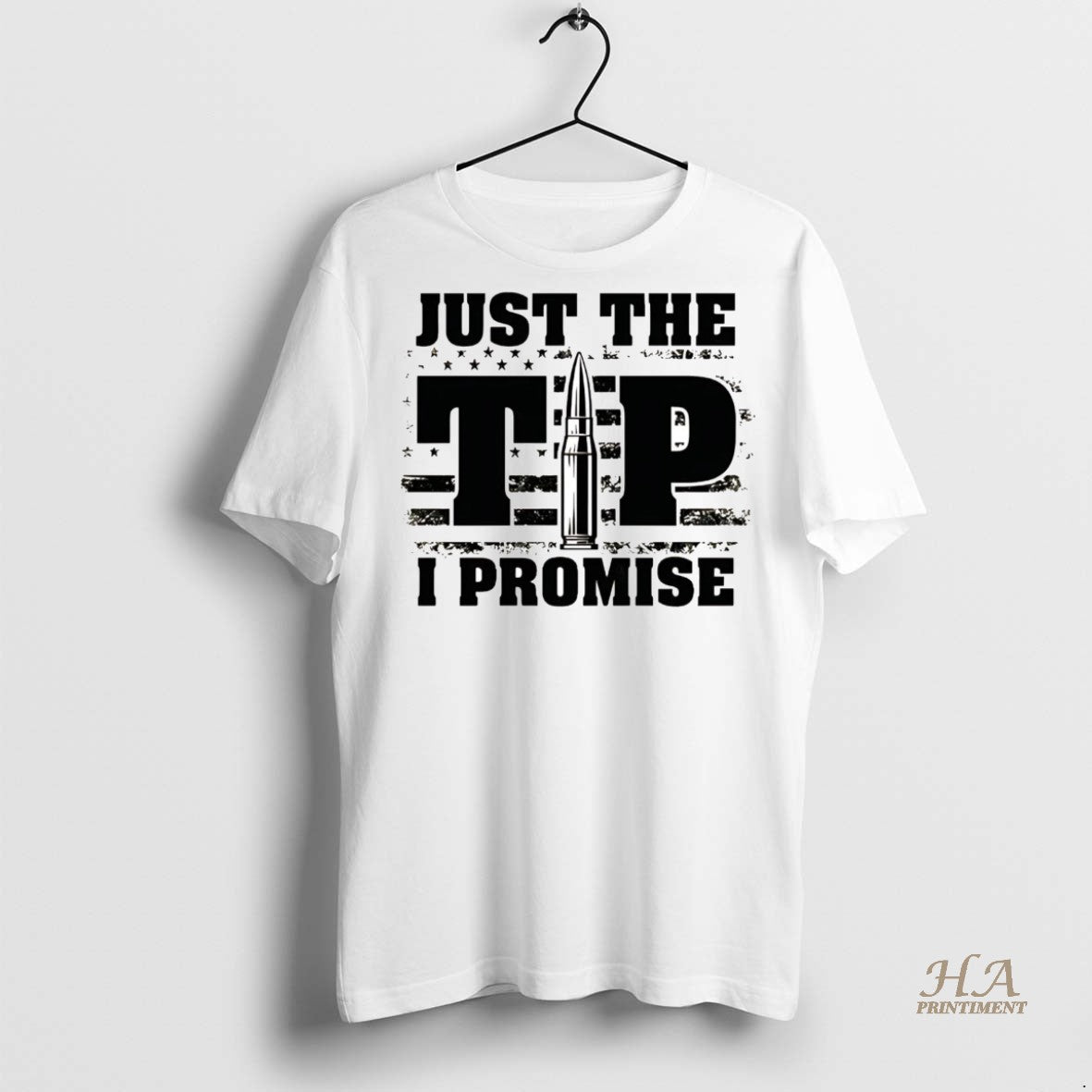 Official Bullet Just The Tip I Promise Us Flag Shirt
