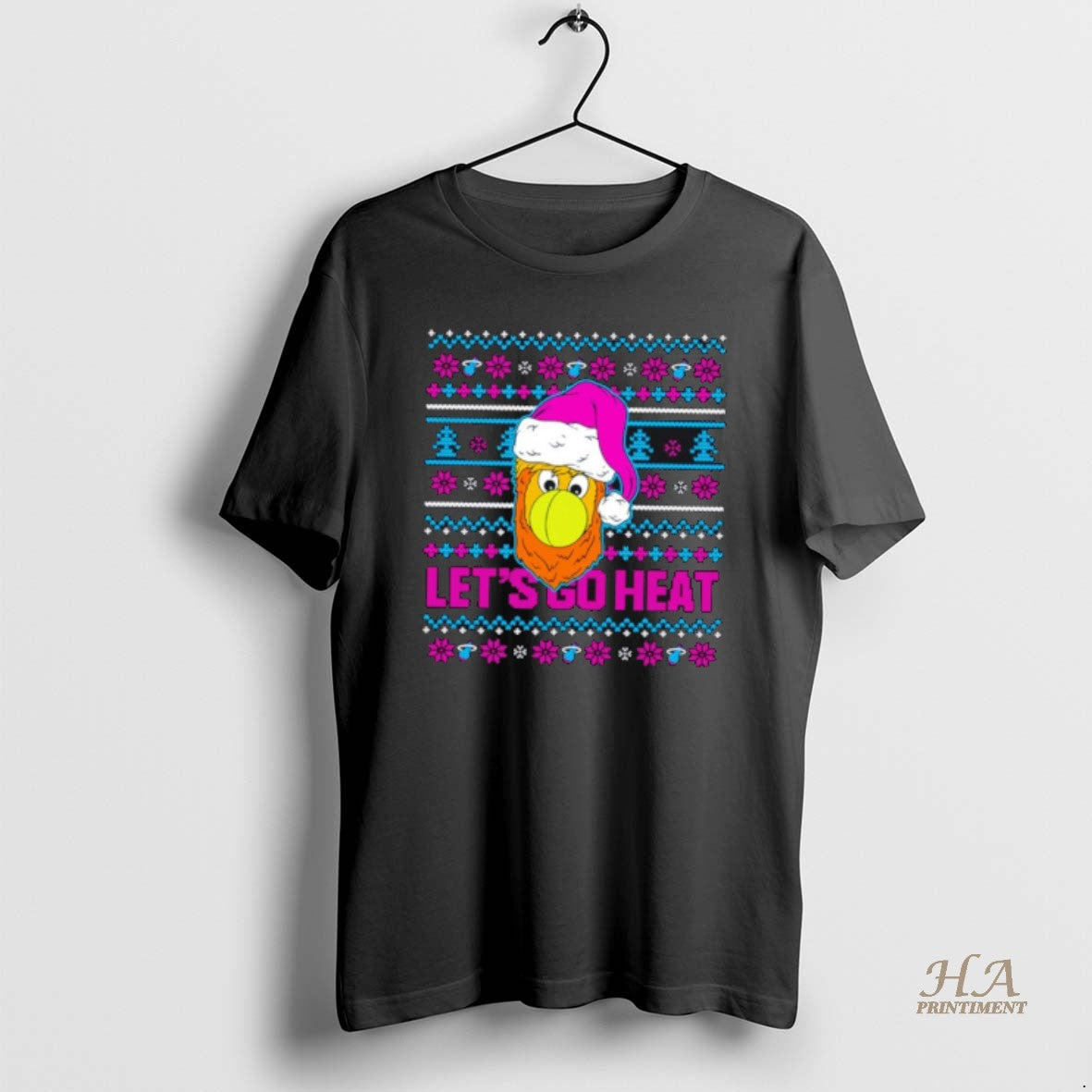 Official Burnie Miami Heat Lets Go Heat Ugly Christmas Sweat