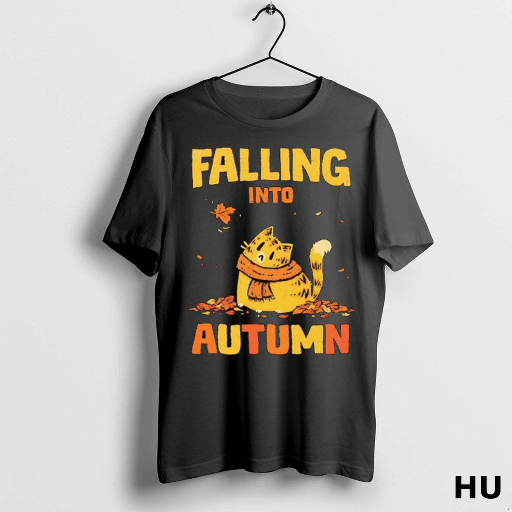 Official Cat Falling Into Autumn T Shirt