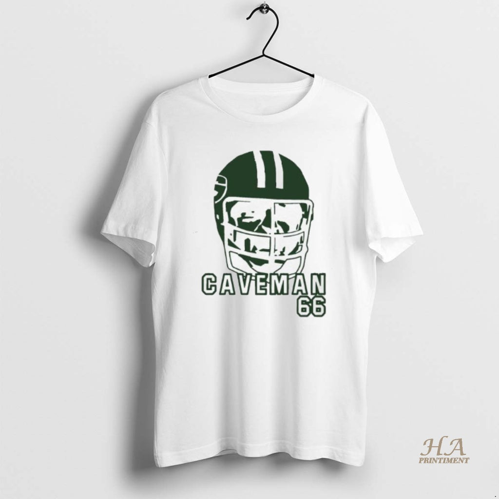 Official Caveman 66 Outline Helmet Green Bay Packers