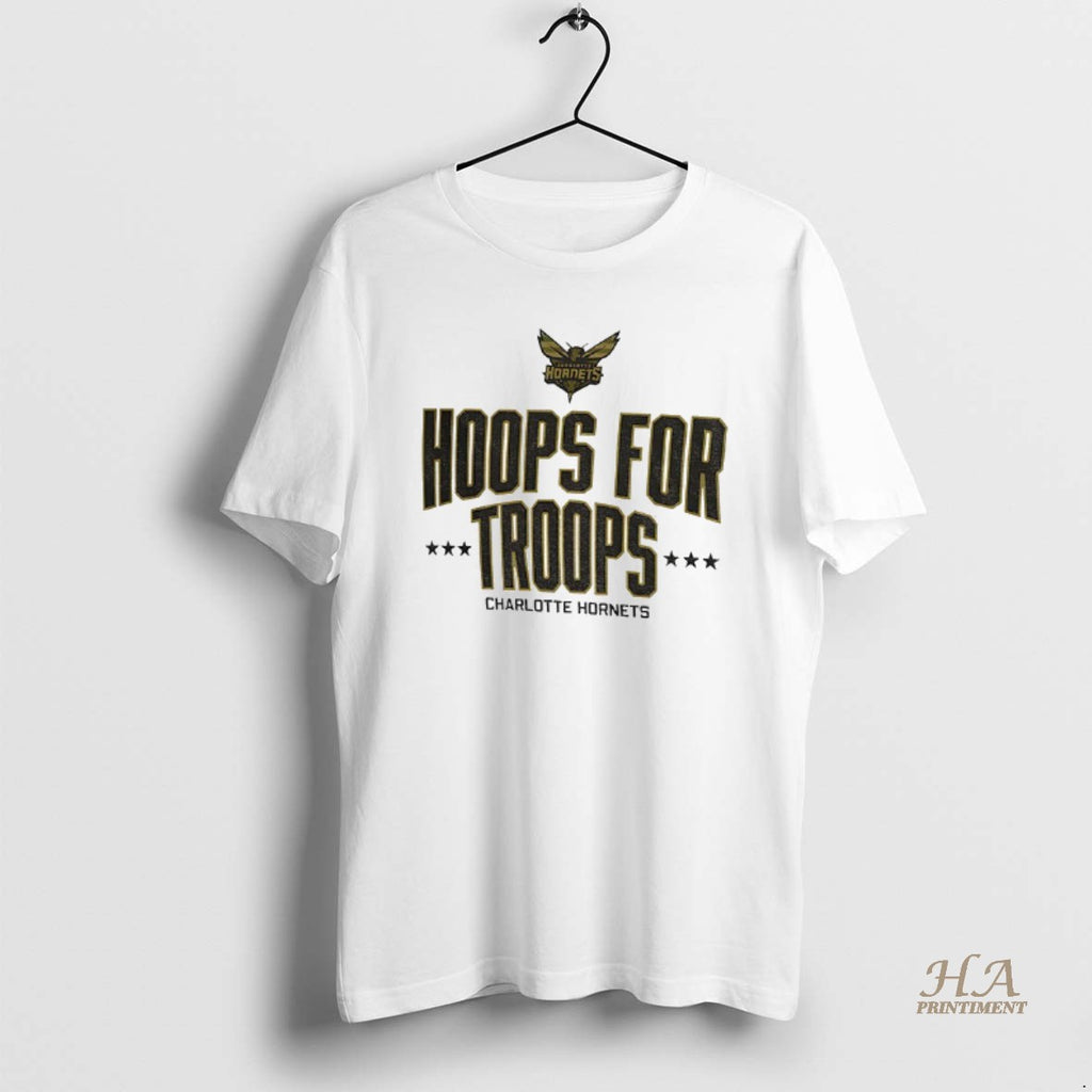 Official Charlotte Hornets Basketball Nba Hoops For Troops Logo