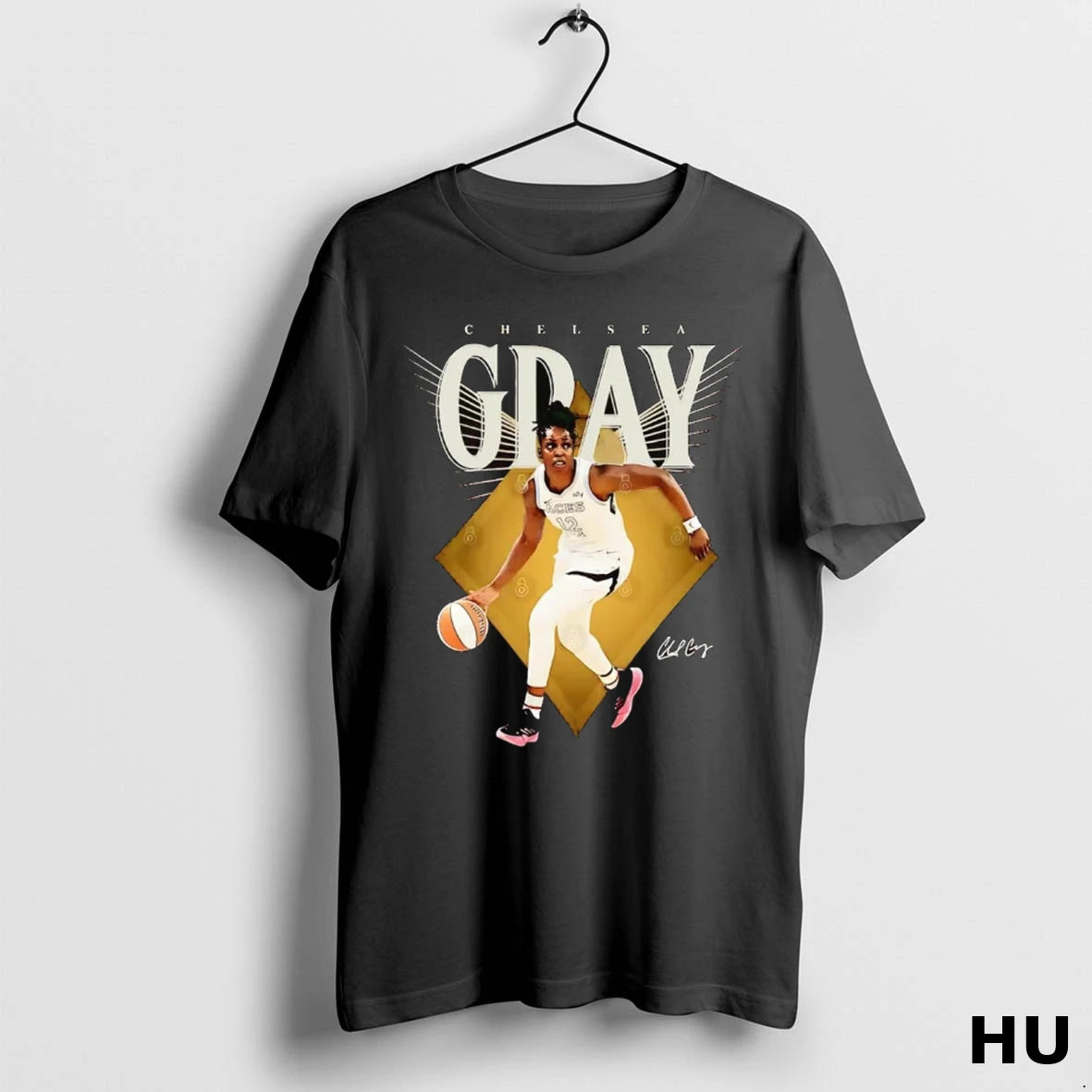 Official Chelsea Gray Dribbling Signature Las Vegas Aces T Shirt