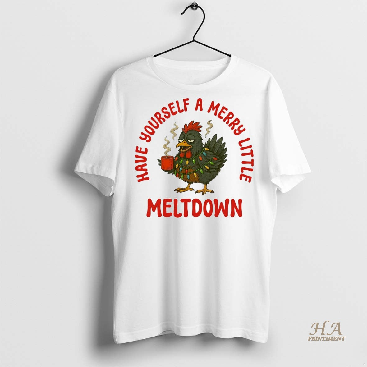 Official Chicken Have Yourself A Merry Little Meltdown Christmas Shirt