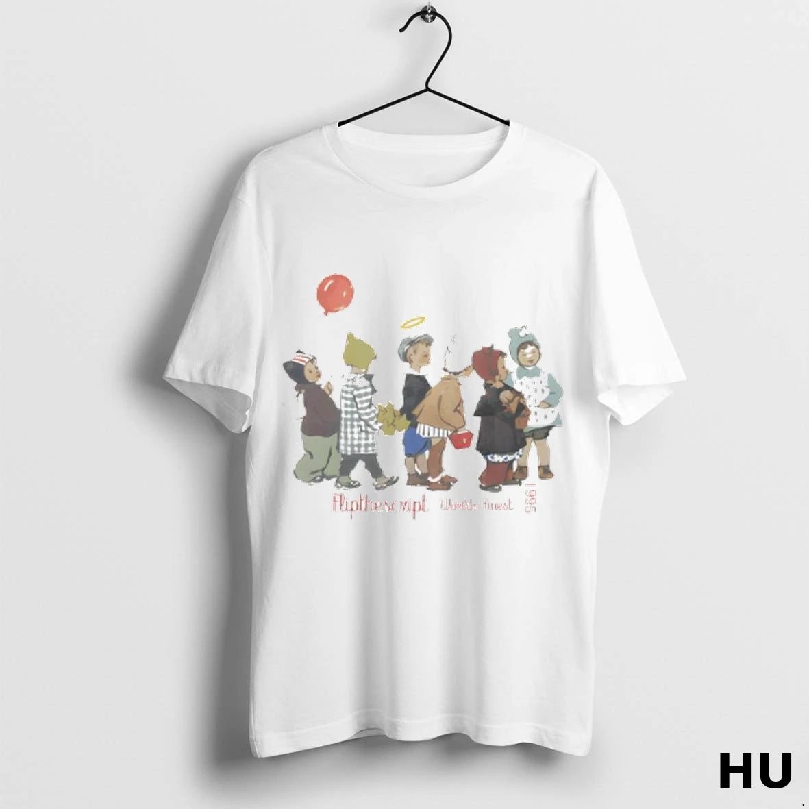 Official Children With Balloon Flip The Script Worlds Finest 1995 Graphic Ladies T Shirt