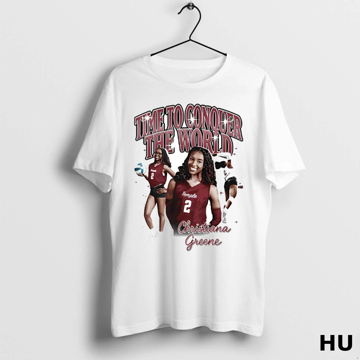 Official Christiana Greene Time To Conquer The World Temple University Owls T Shirt