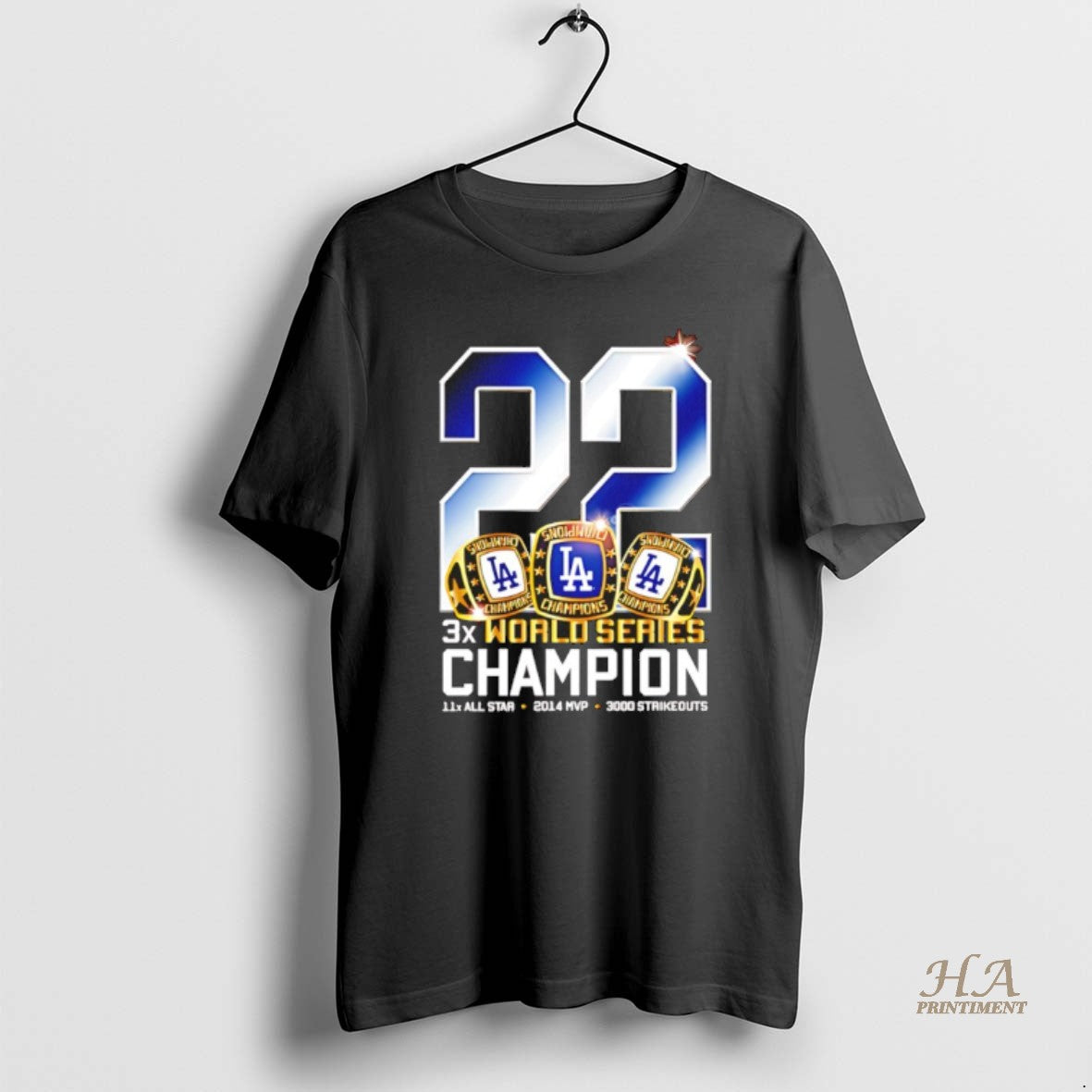 Official Clayton Kershaw 22 La Dodgers 3x World Series Champion Rings