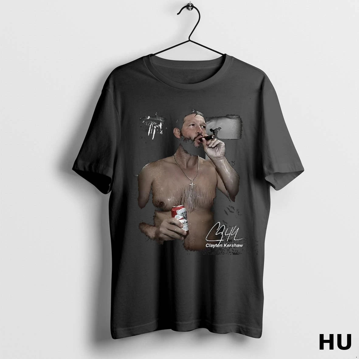 Official Clayton Kershaw Smoking Cigar Los Angeles Dodgers Nl West Champions T Shirt