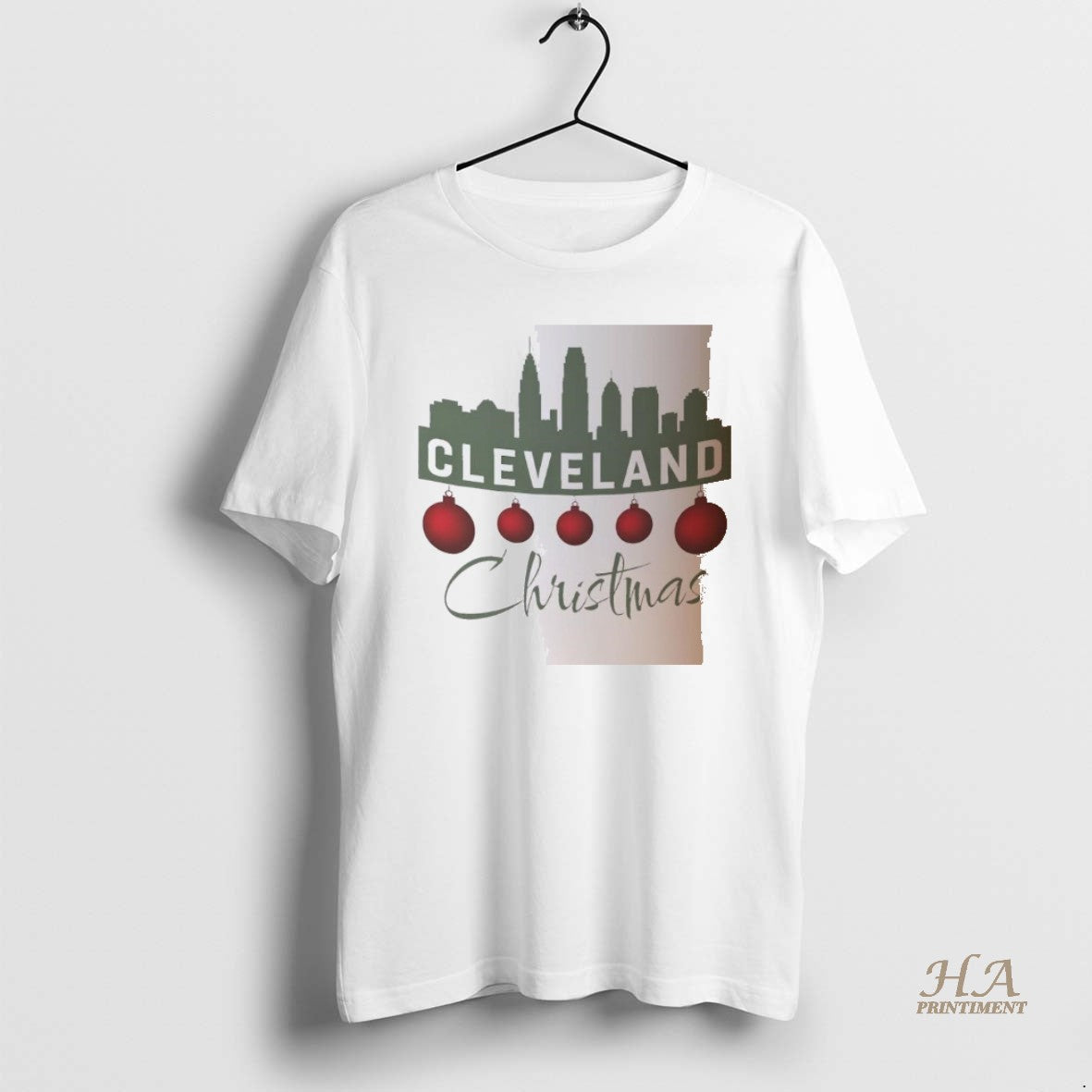 Official Cleveland Skyline Silhouette Christmas