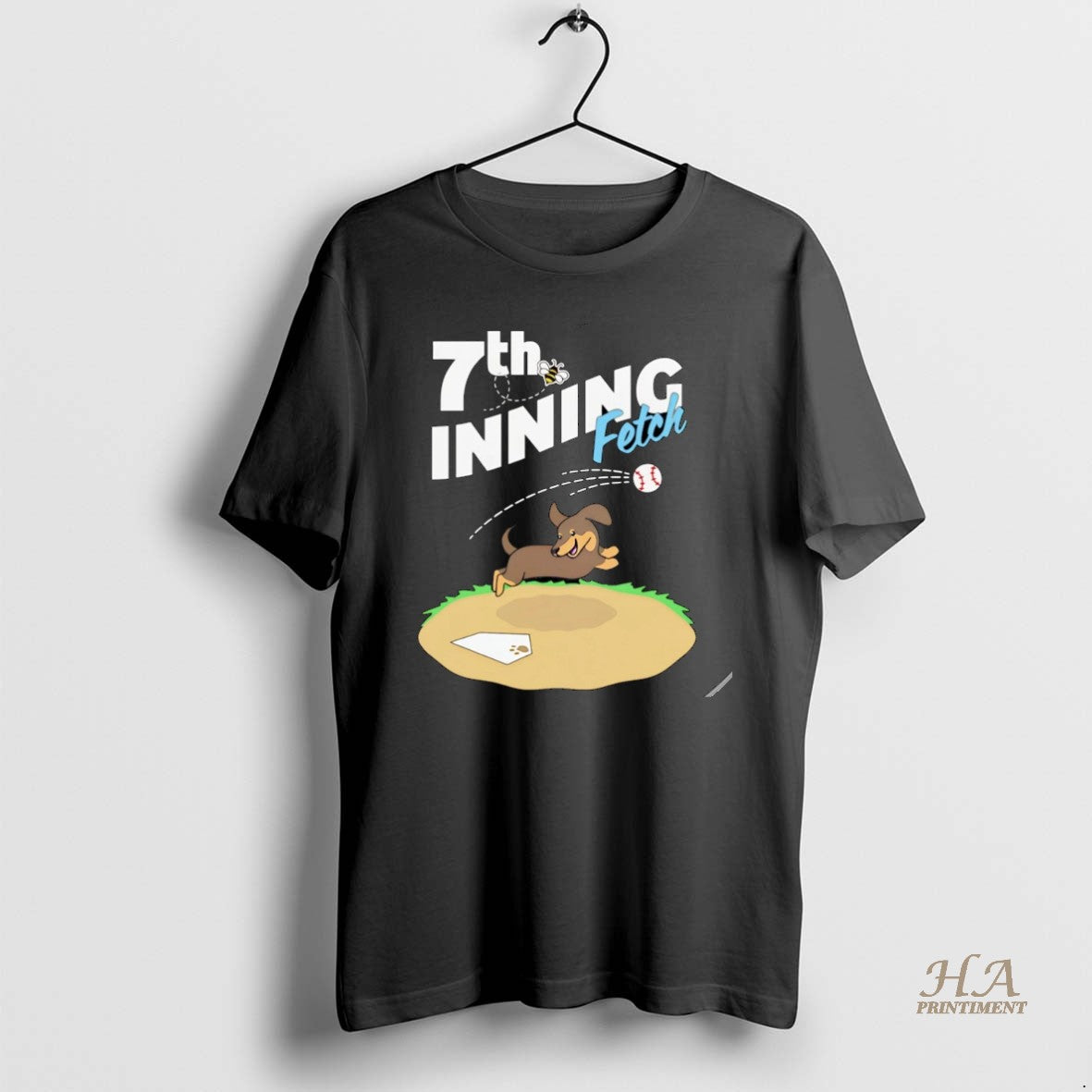 Official Dachshund Dog 7th Inning Fetch Cartoons Baseball Christmas