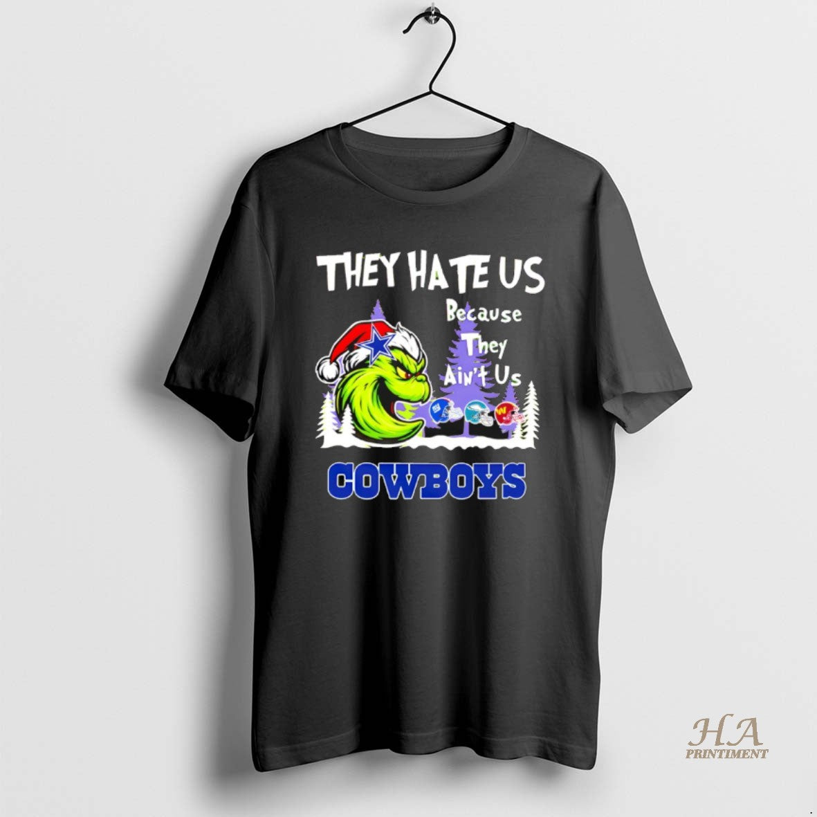 Official Dallas Cowboys X Grinch Christmas They Hate Us Because They Aint Us