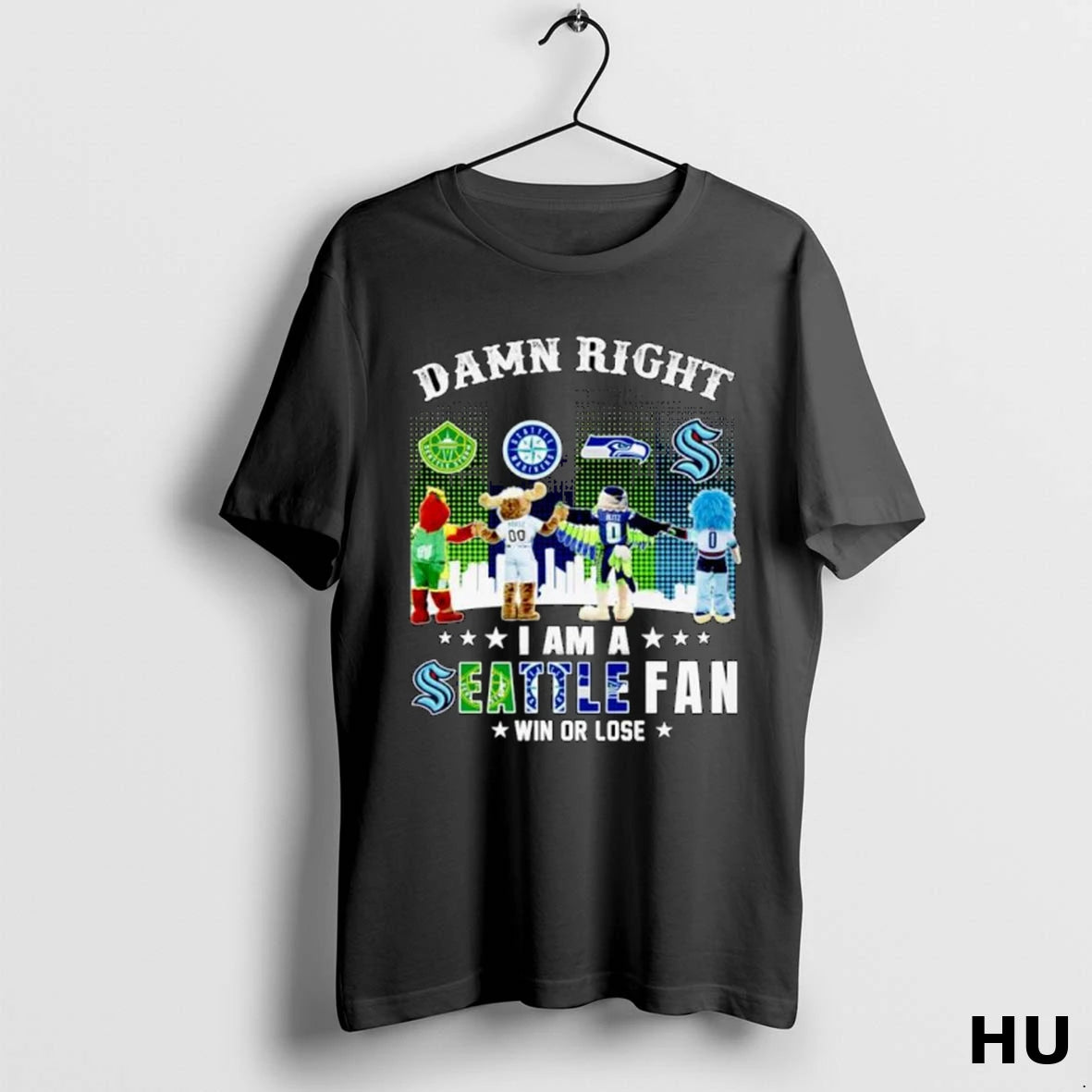 Official Damn Right I Am A Seattle Fan Win Or Lose Mascots Ornaments