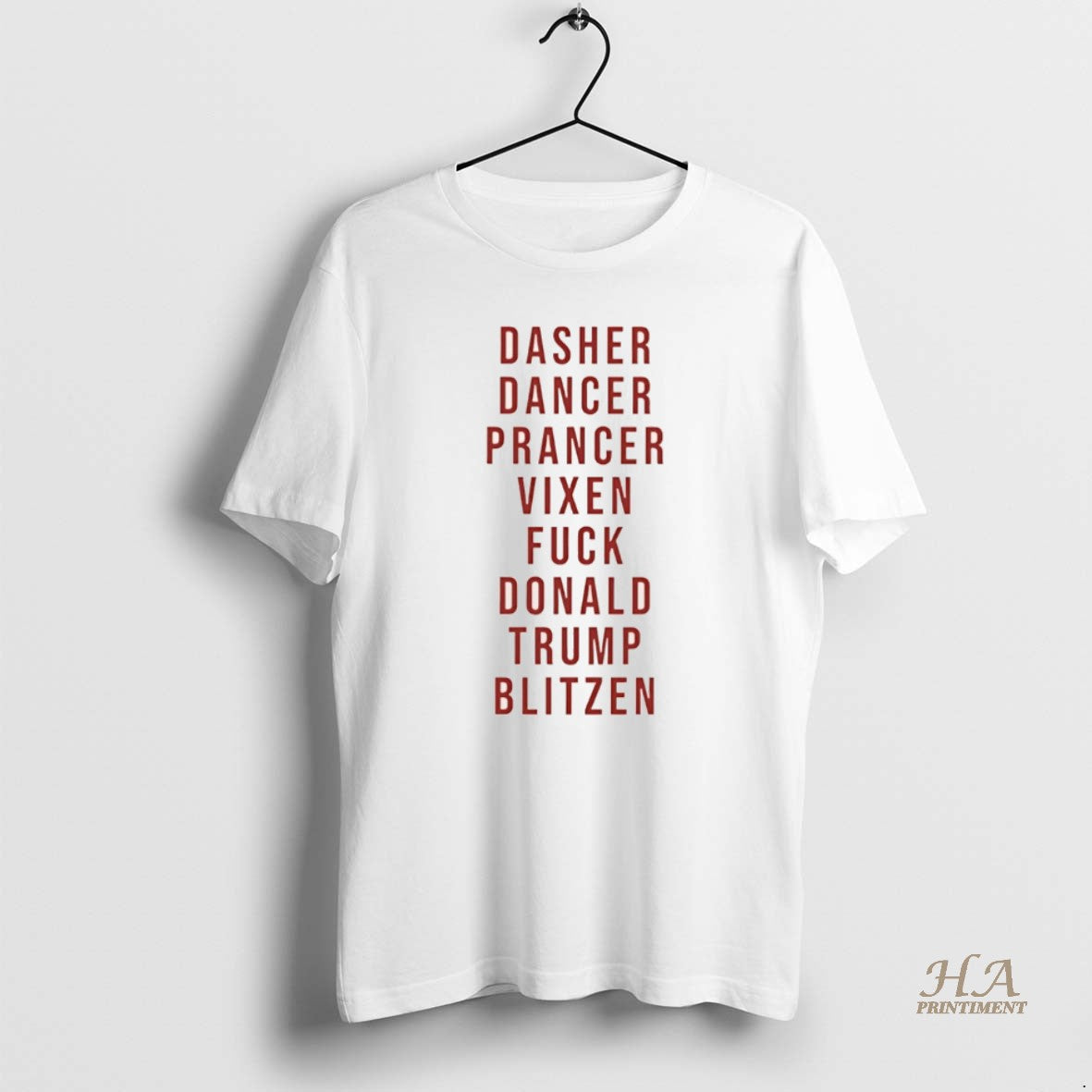 Official Dasher Dancer Prancer Vixen Fuck Donald Trump Blitzen Christmas