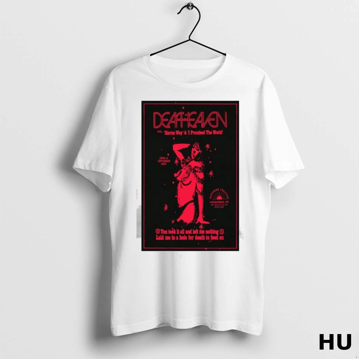 Official Deafheaven Sunshine Theater Albuquerque Nm September 29 2025 Concert Ladies T Shirt