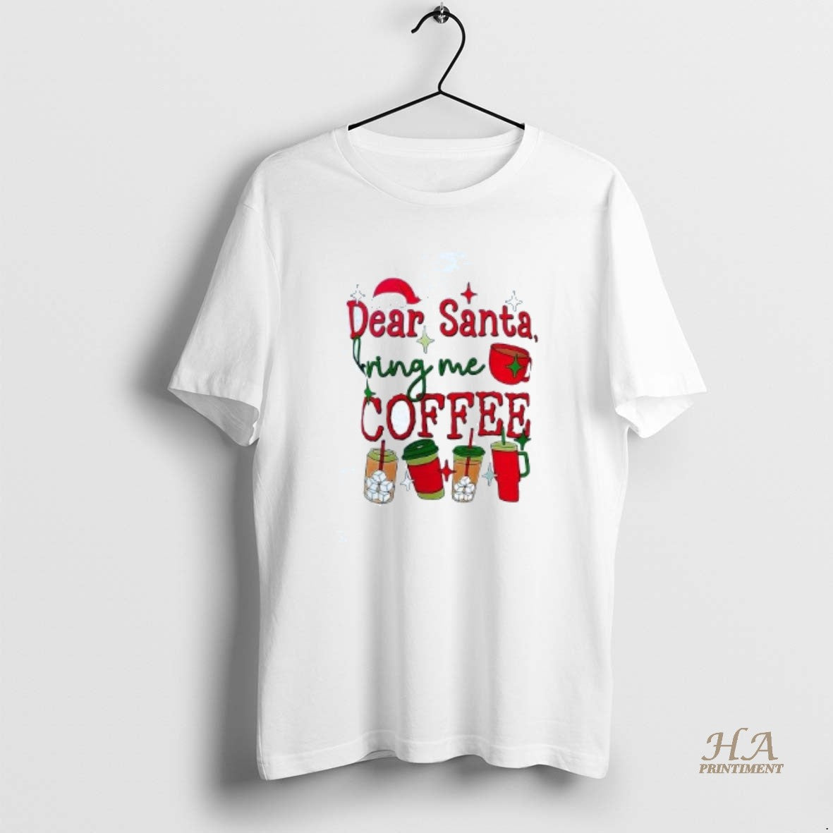 Official Dear Santa Bring Me Coffee Christmas