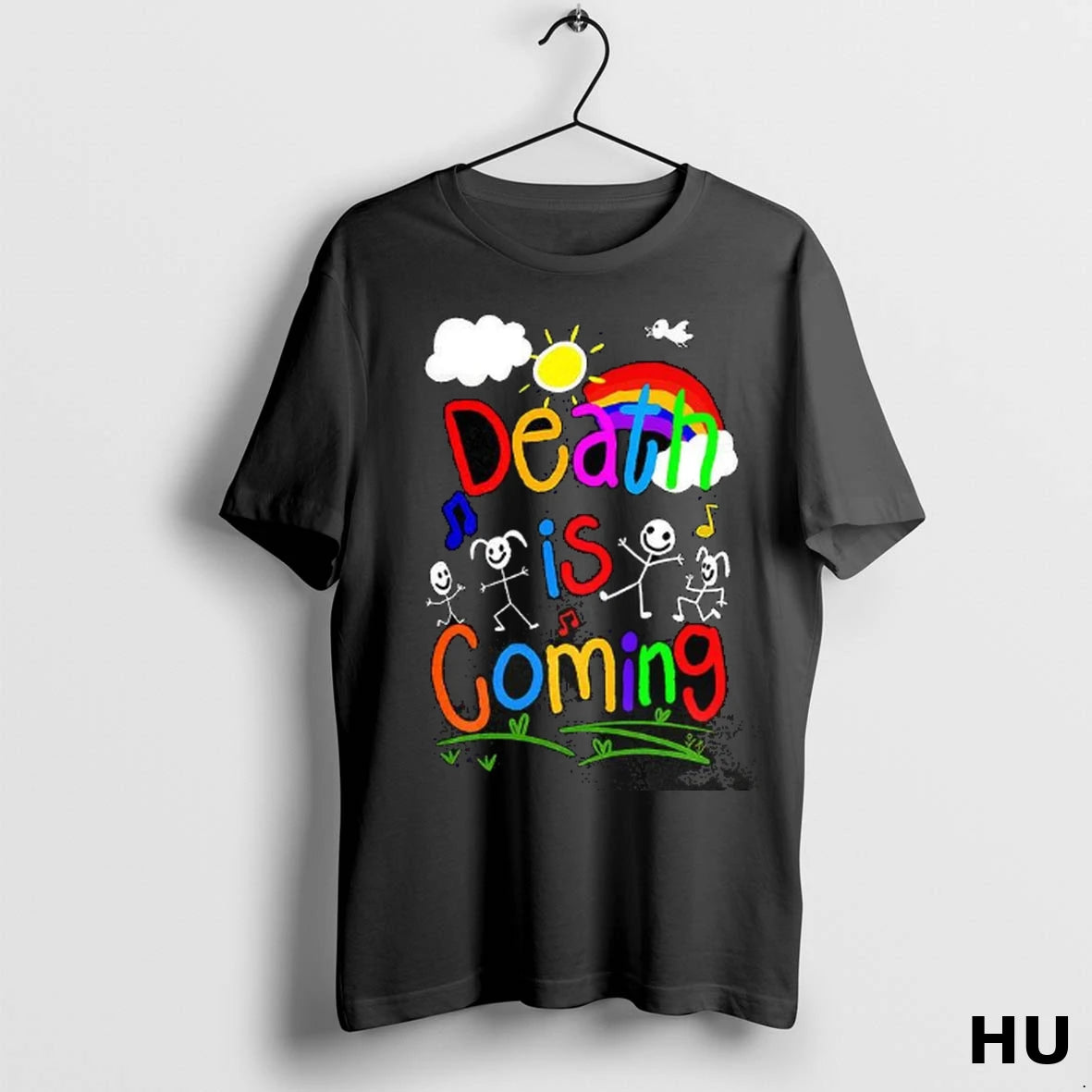 Official Death Is Coming Sickman Rainbow T Shirt