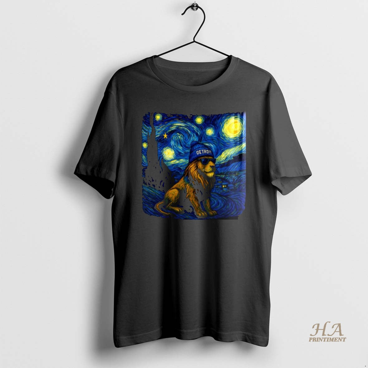 Official Detroit Lions Football Van Gogh Style