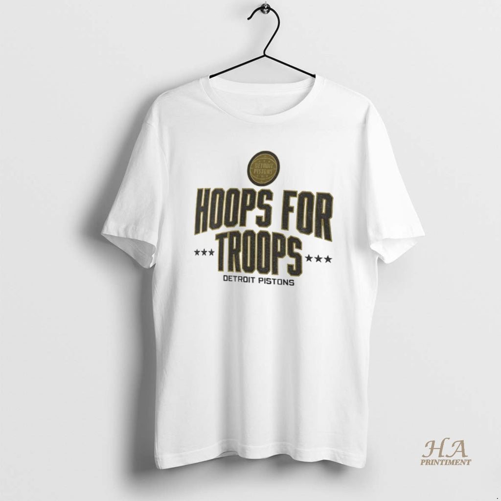 Official Detroit Pistons Nba Basketball Hoops For Troops Logo