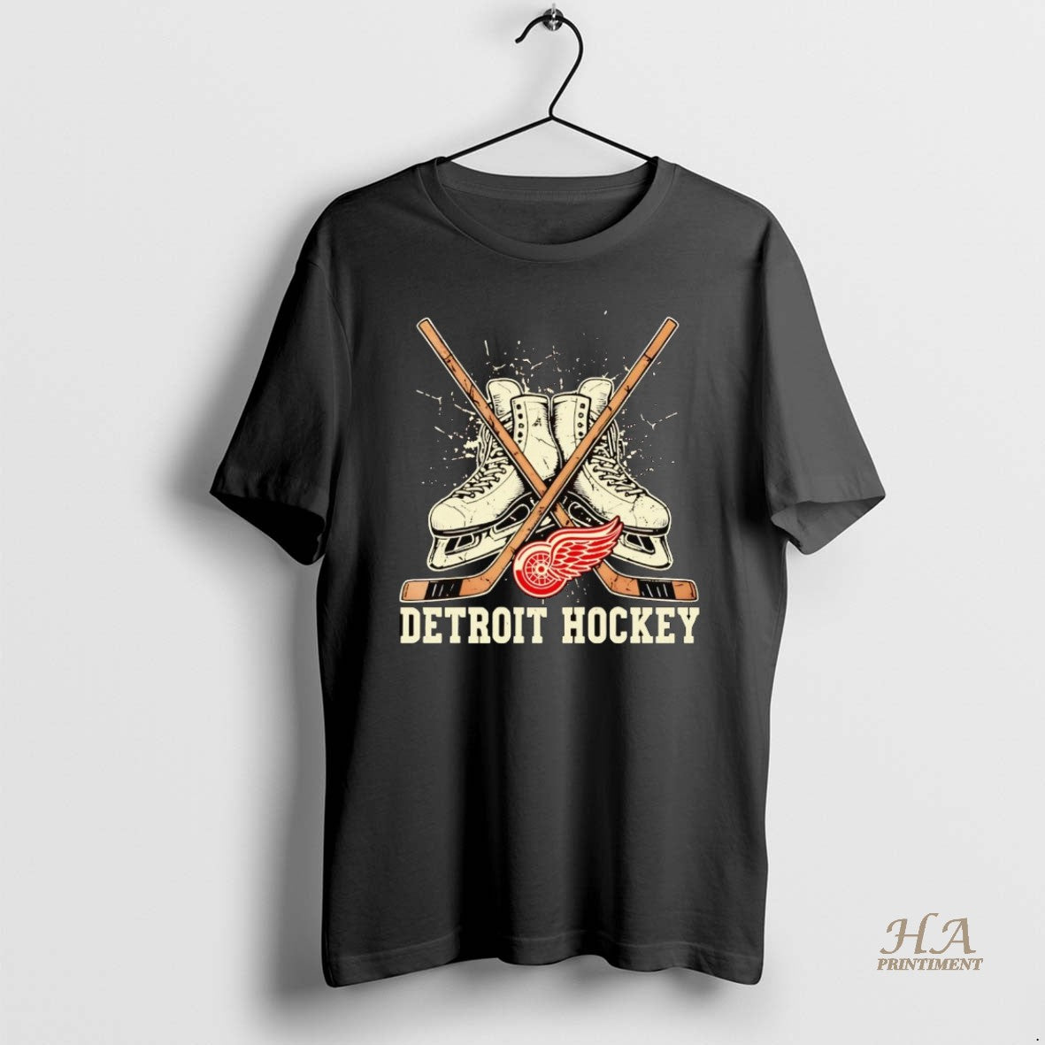 Official Detroit Red Wings Skates And Hockey Sticks