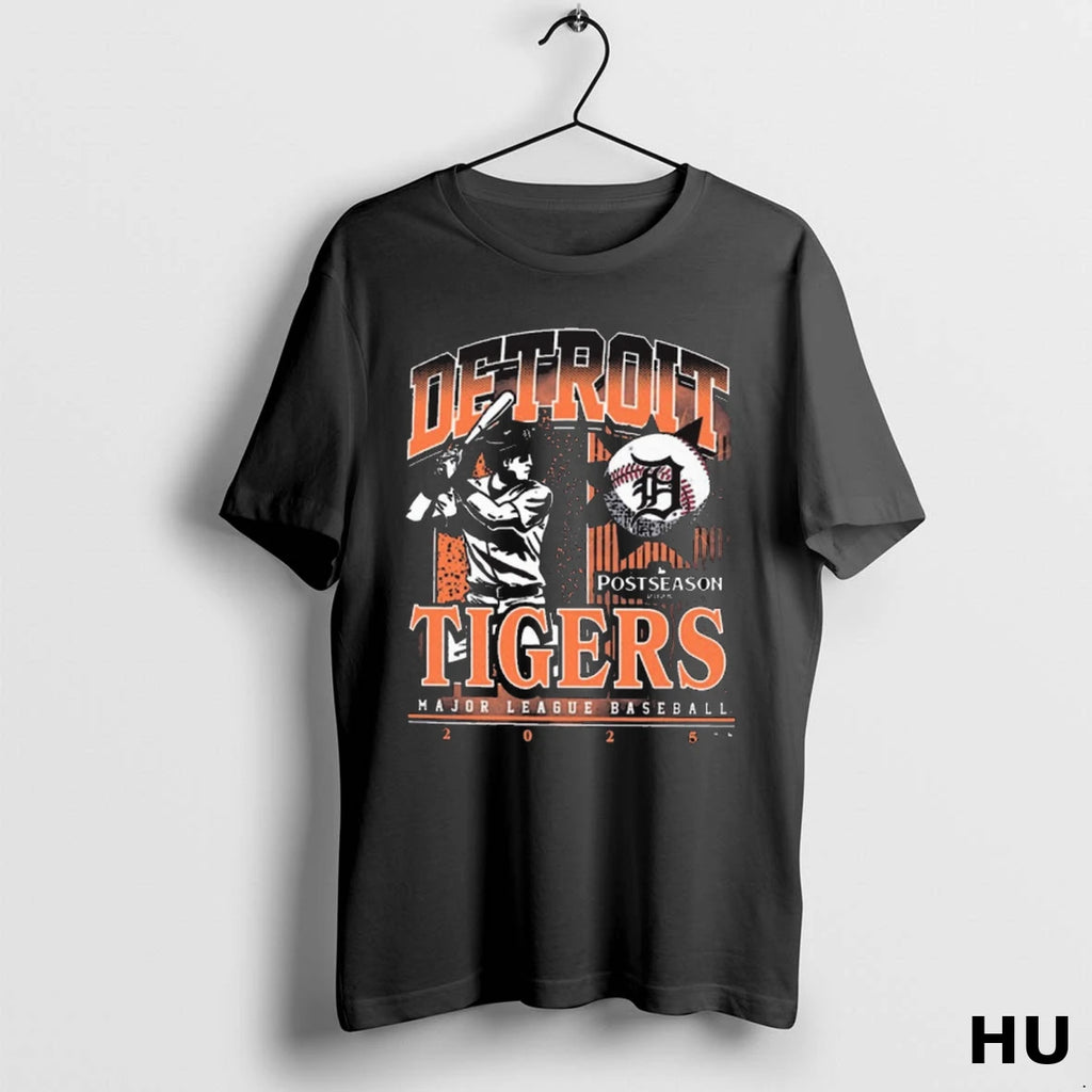 Official Detroit Tigers 2025 Mlb Postseason Participant Playoff Repdetroit Player Painting T Shirt