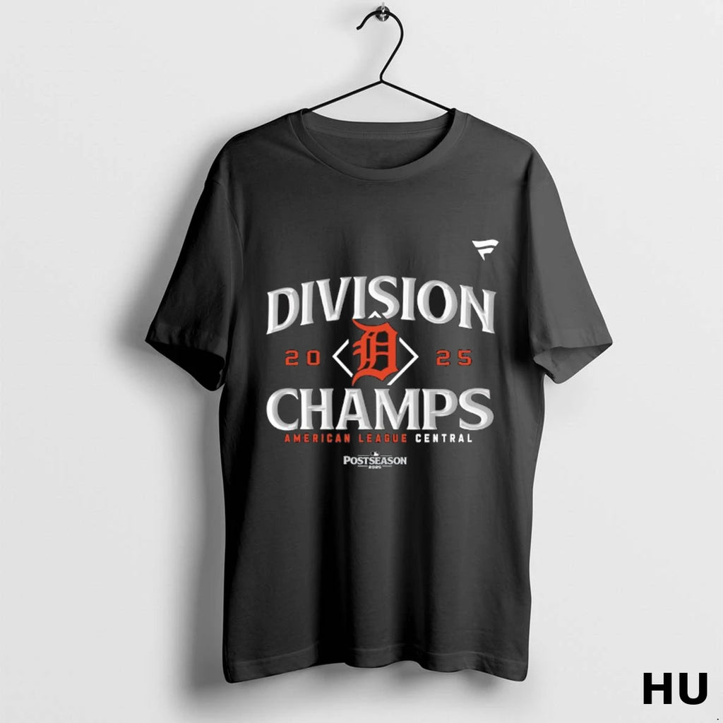 Official Detroit Tigers Division Champs 2025 Al Central Division Champions T Shirt