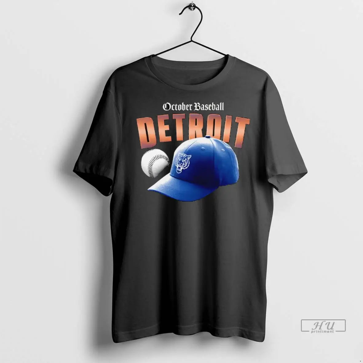 Official Detroit Tigers Playoffs 2025 October Baseball Hat Logo T Shirt