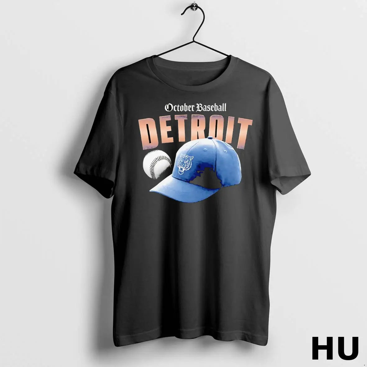 Official Detroit Tigers Hat October Baseball 2025 Playoffs T Shirt