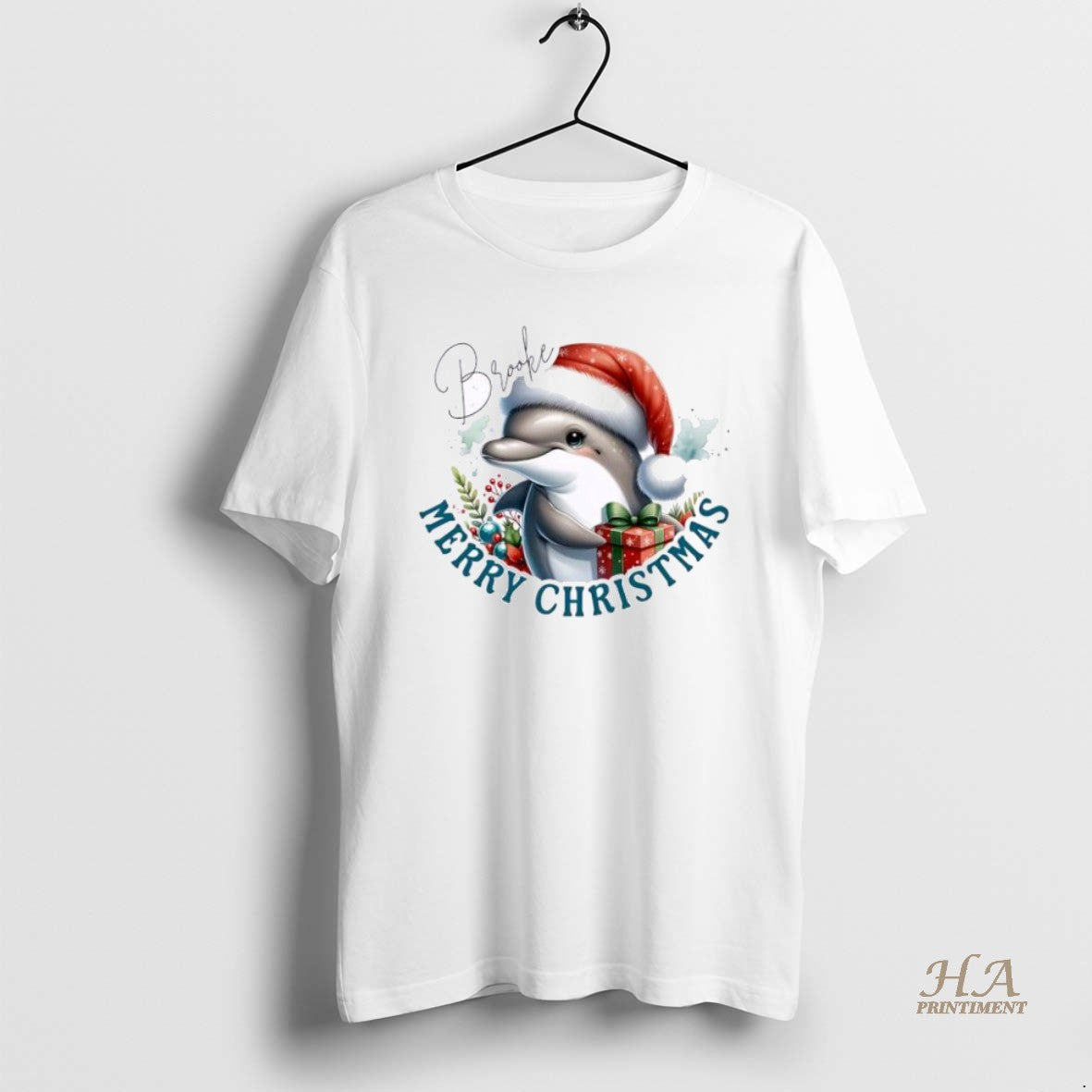 Official Dolphin Baby Xmas Babys First Christmas Personalized Ornaments White
