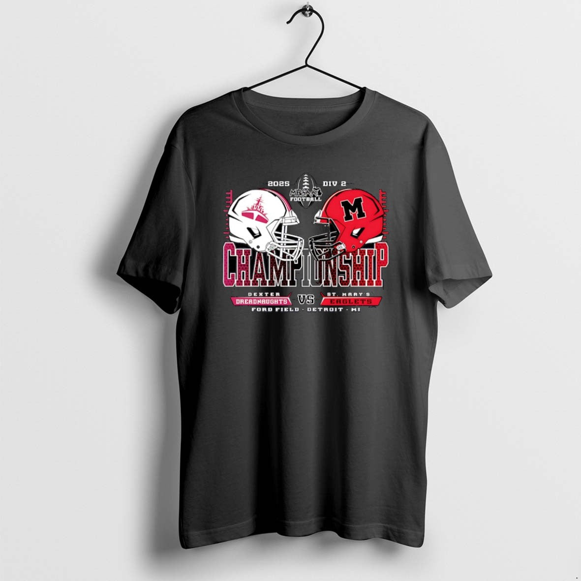 Official Dreadnaughts Vs Eaglets 2025 Mhsaa Football D2 H2h Championship Helmets Christmas