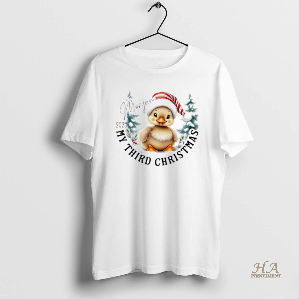 Official Duck Hat Santa My Second Christmas Cute Personalized Ornaments White