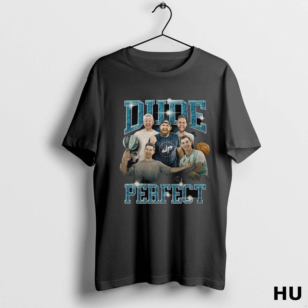 Official Dude Perfect Hero Tour Adult 90s Long Sleve T Shirt