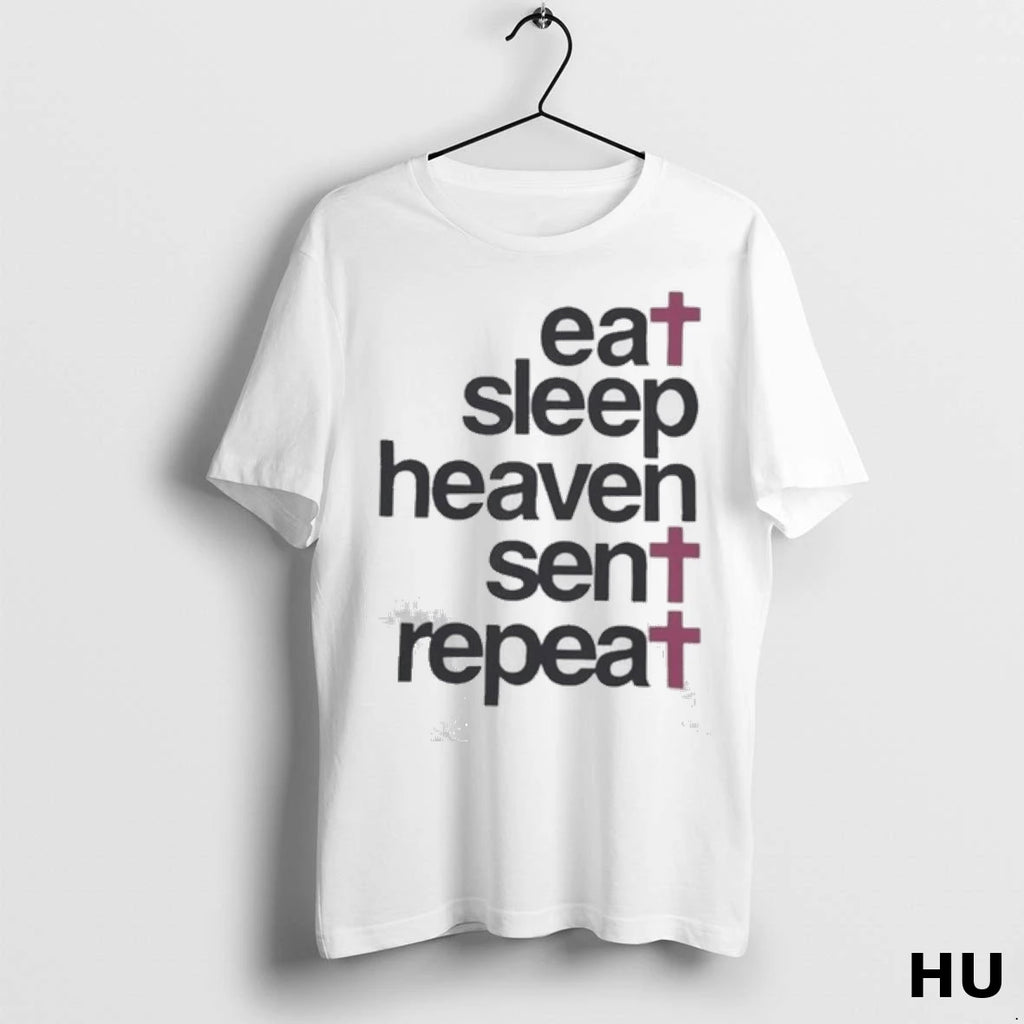 Official Eat Sleep Heaven Sent Repeat Ladies T Shirt