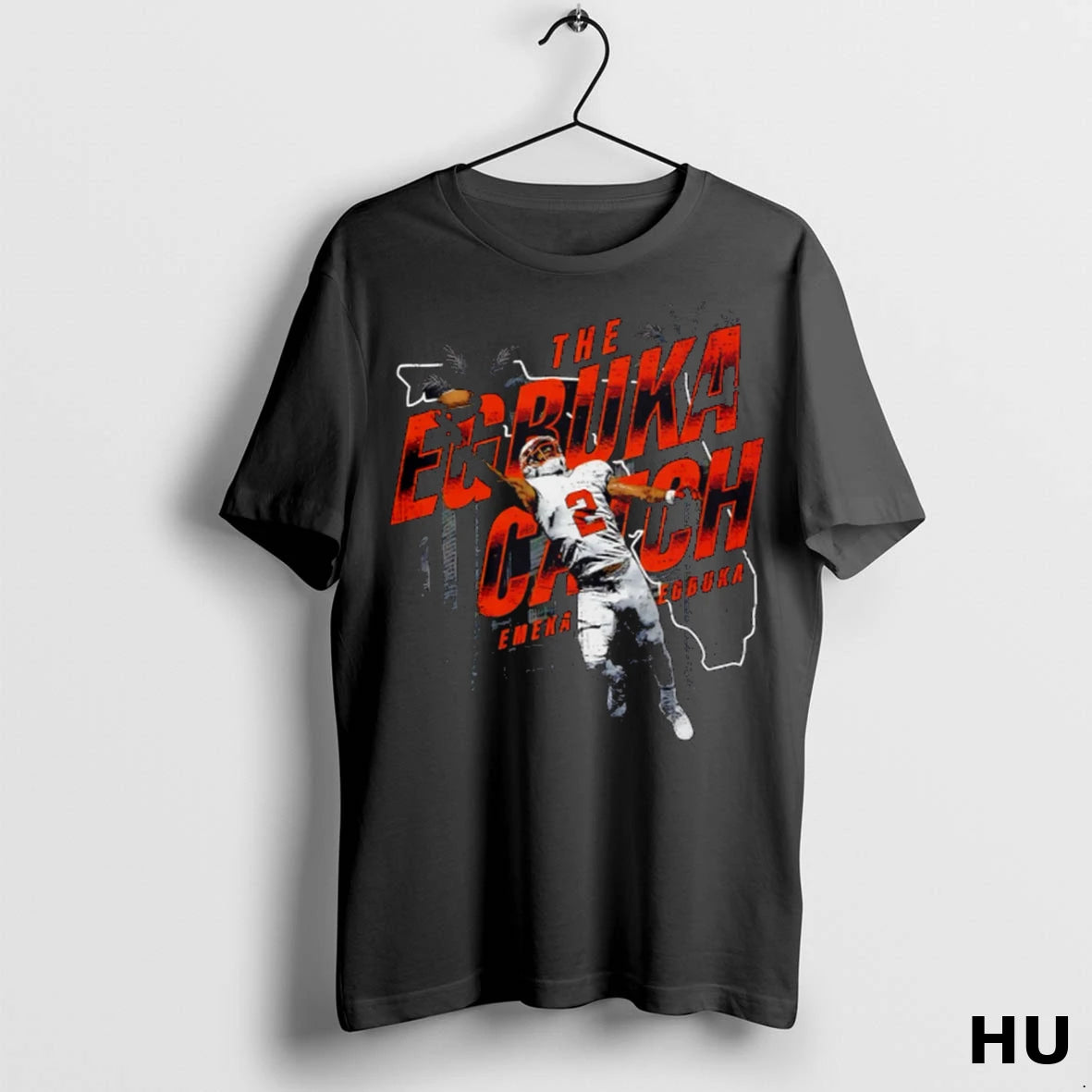 Official Emeka Egbuka Tampa Bay Buccaneers One Handed Catch T Shirt