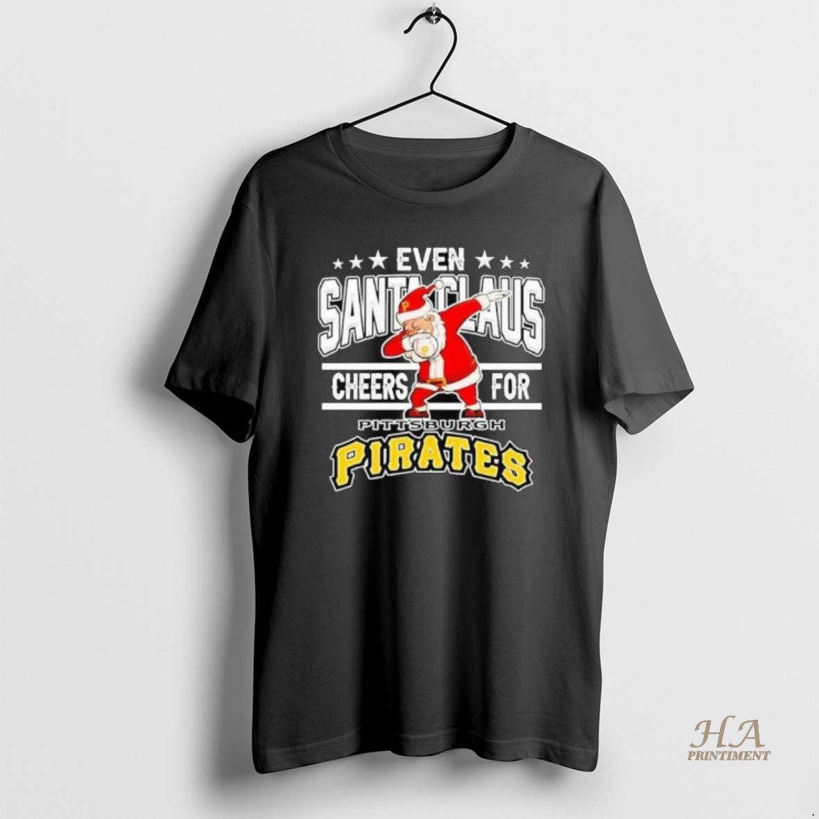 Official Even Santa Claus Cheers For Pittsburgh Pirates Christmas 2025 Long Sleve