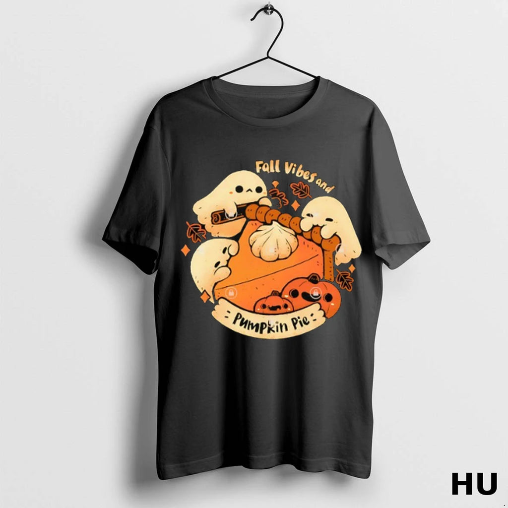 Official Fall Vibes And Pumpkin Pie Halloween T Shirt