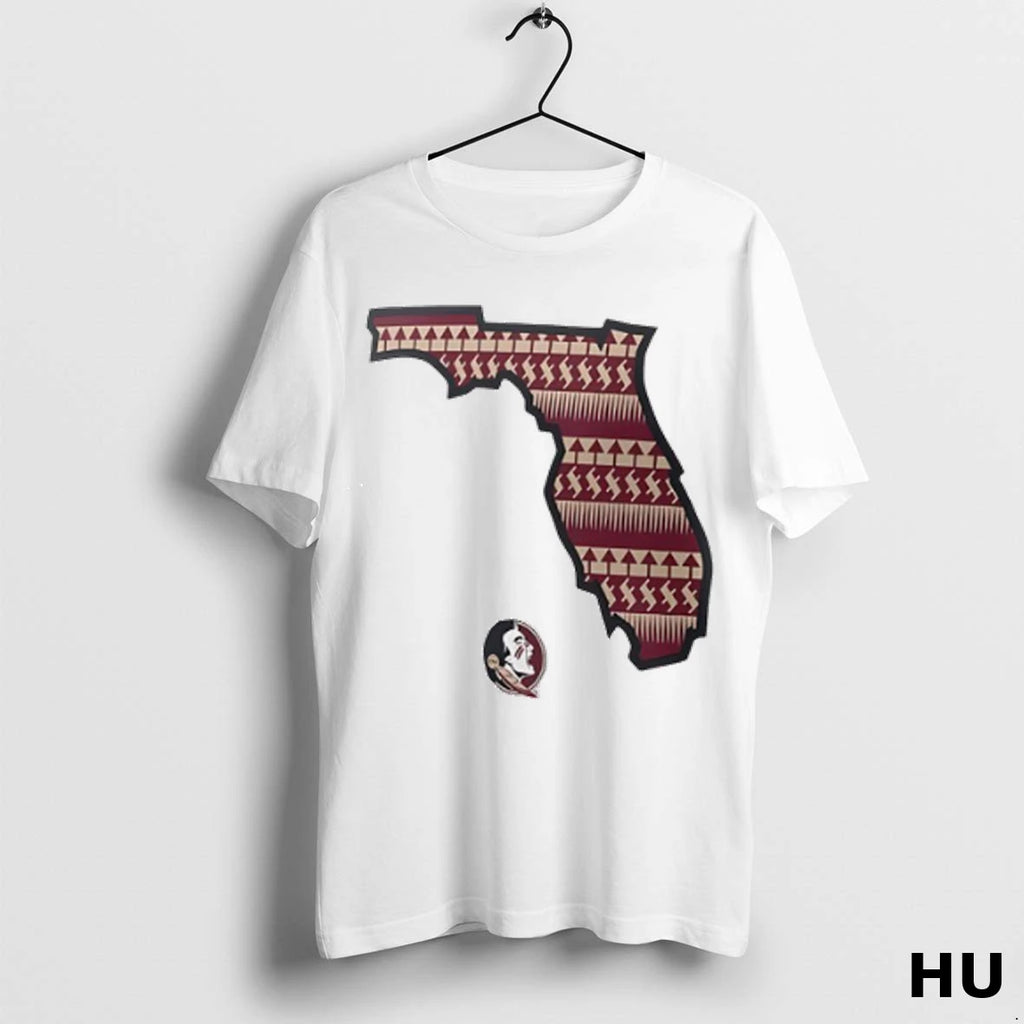 Official Florida State Seminoles X Florida Map T Shirt