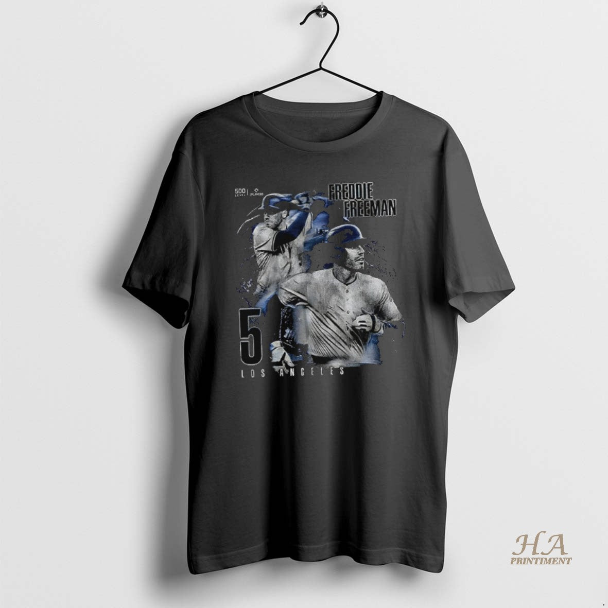 Official Freddie Freeman 5 Los Angeles Dodgers Baseball Player Signature Graphic